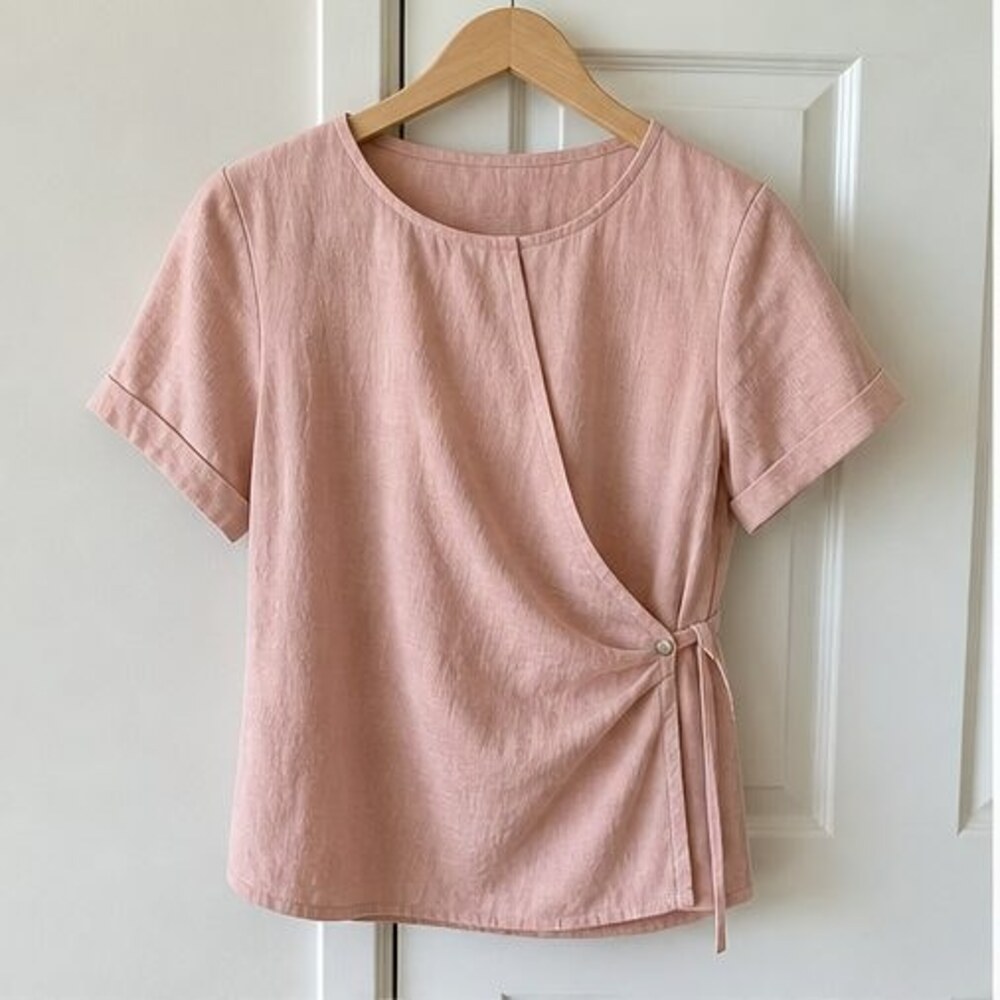 Blush Wrap Blouse